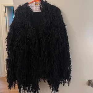 Black shag jacket